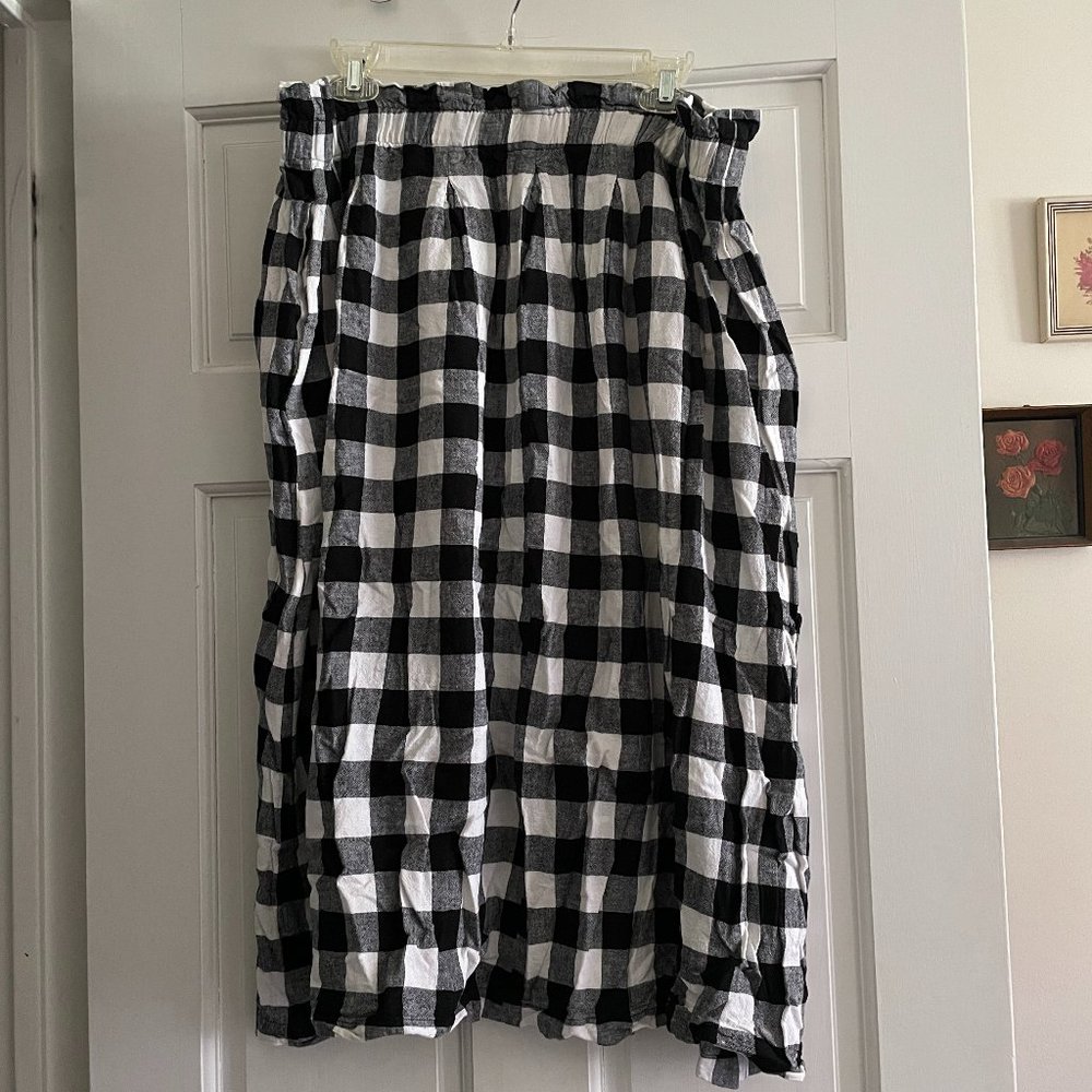 ASOS Gingham Midi Skirt Size 14